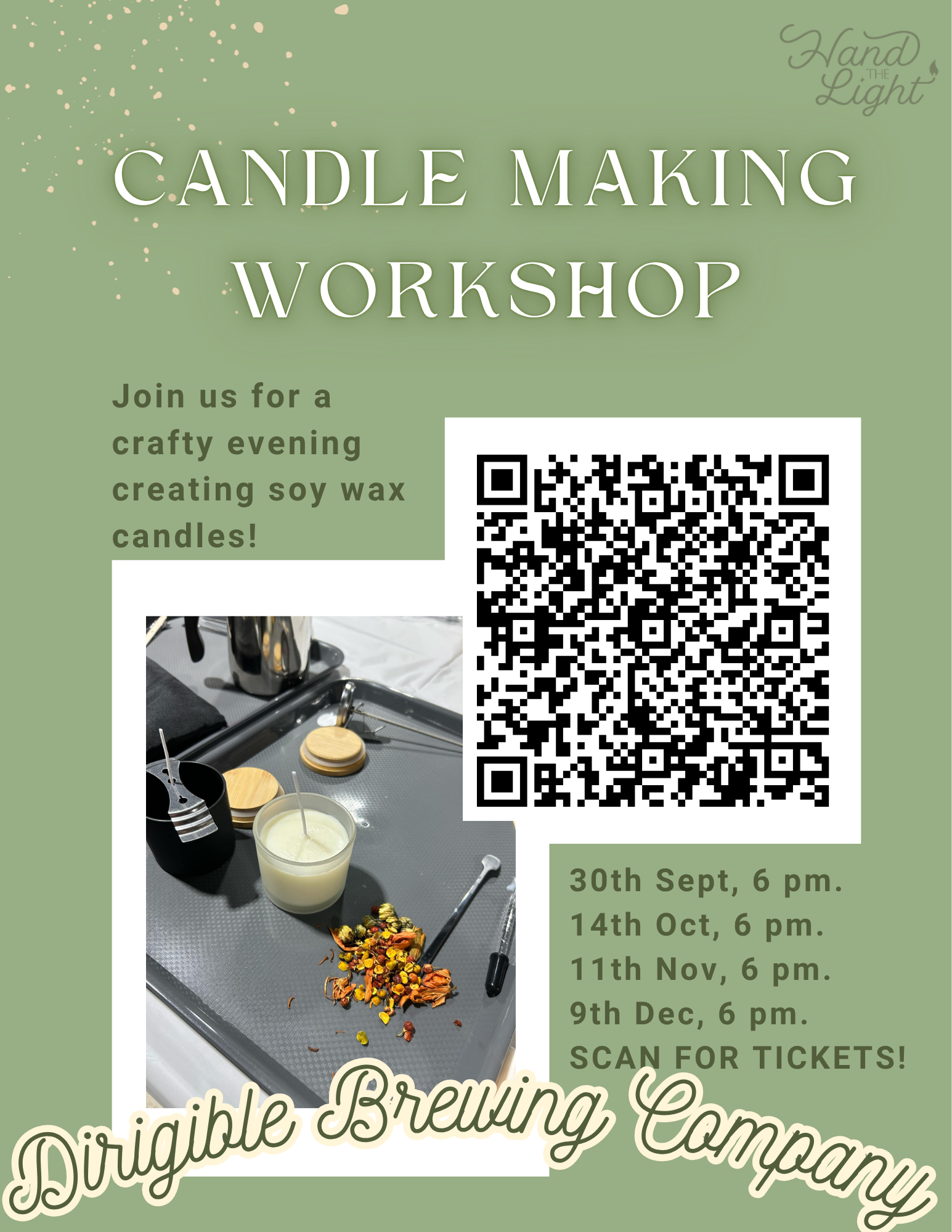Artisan Soy Candle-Making Workshop - Tidal Creek Brewhouse - Littleton MA