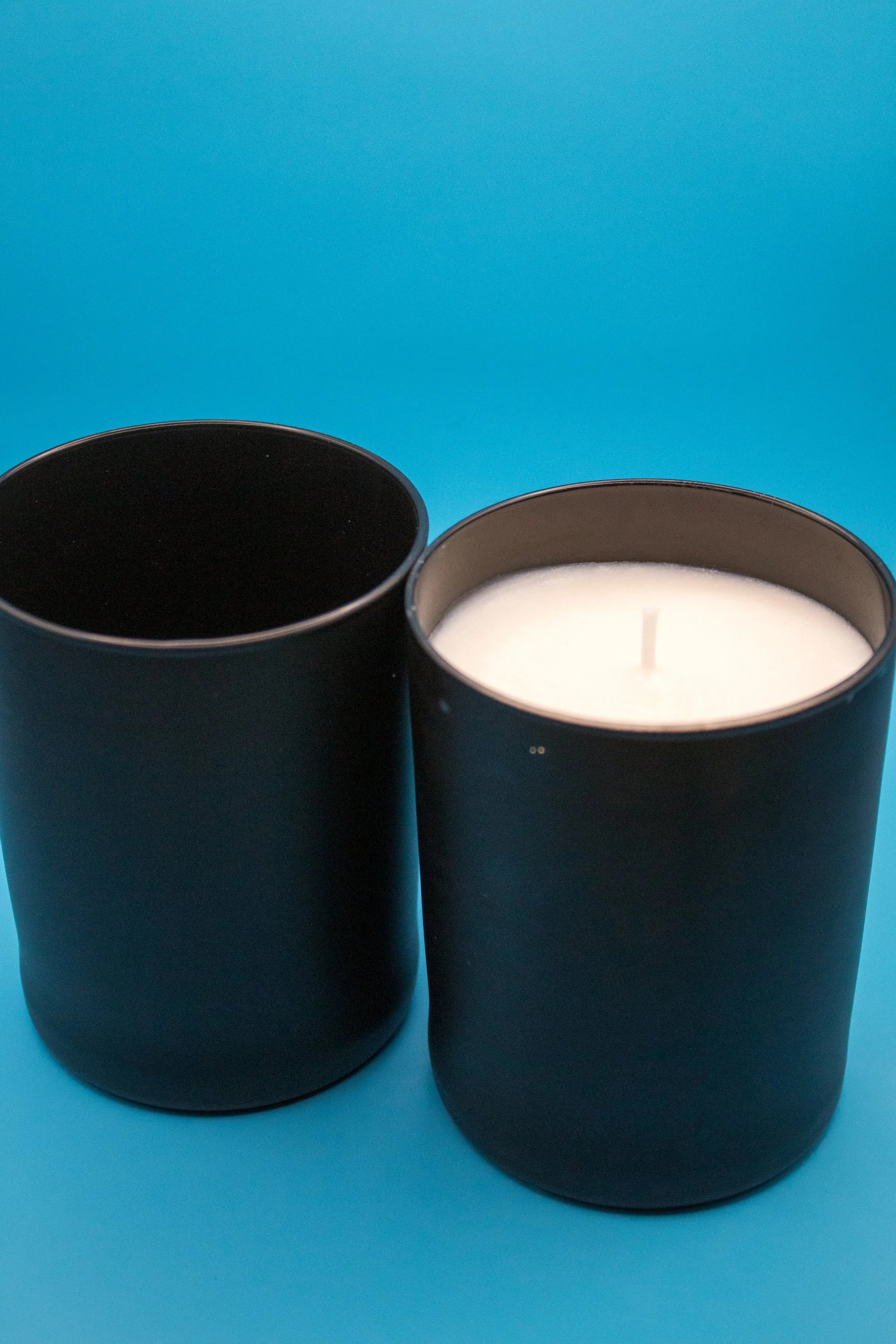 14oz Matte Black Glass Votive