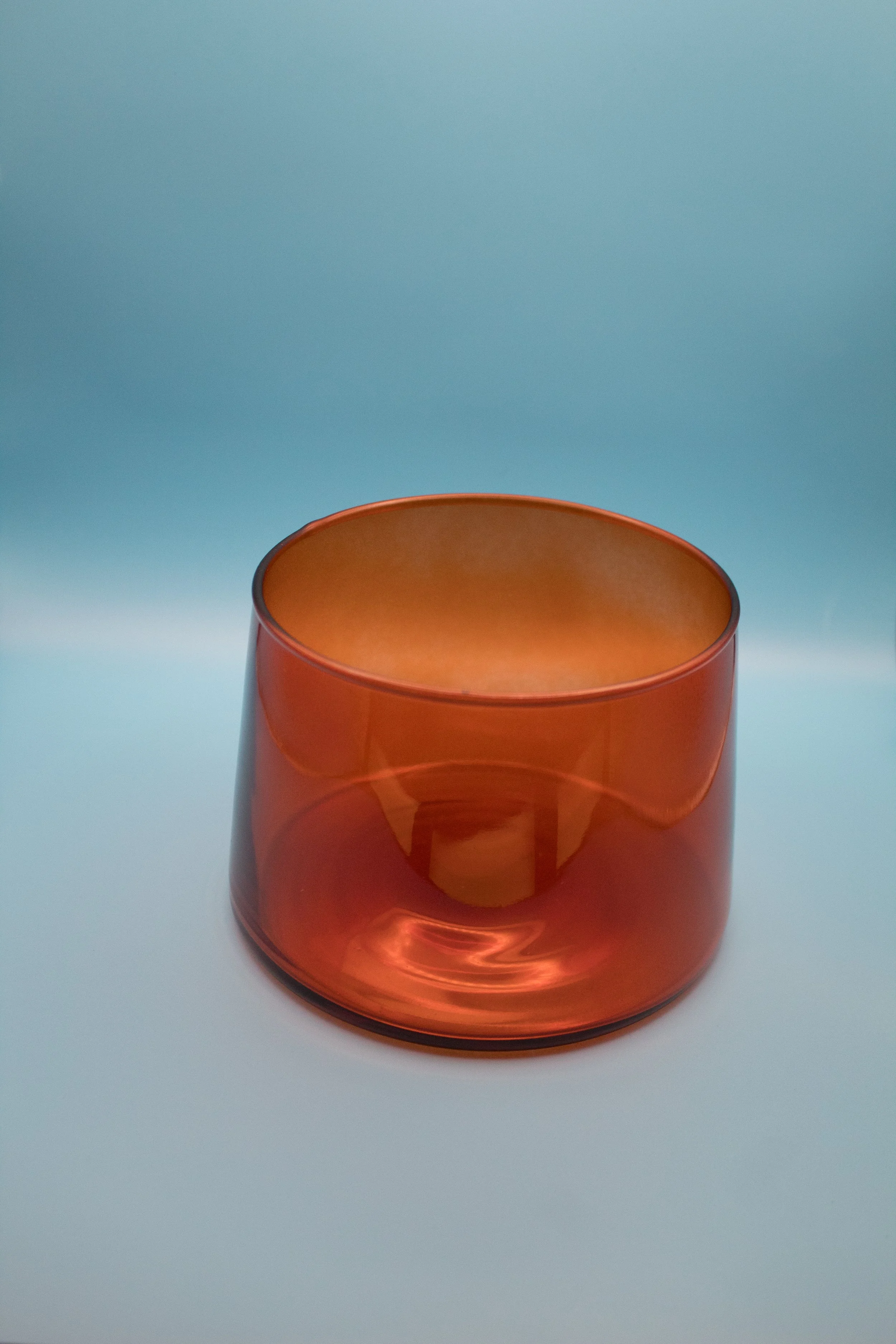Customize a Candle - 24oz Orange Tinted Glass Votive