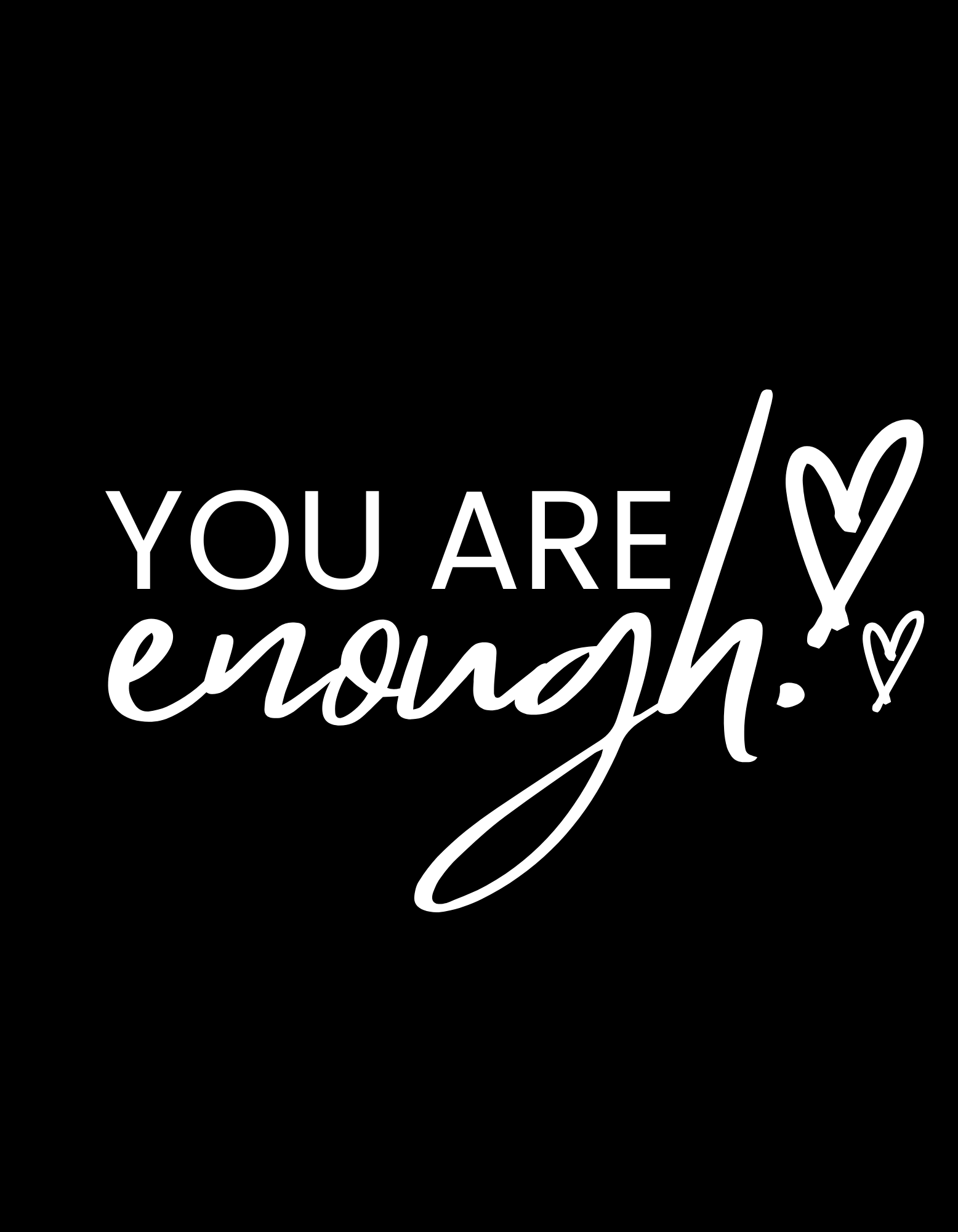 Black Typographic Self-care Quotes T-shirt (1).png
