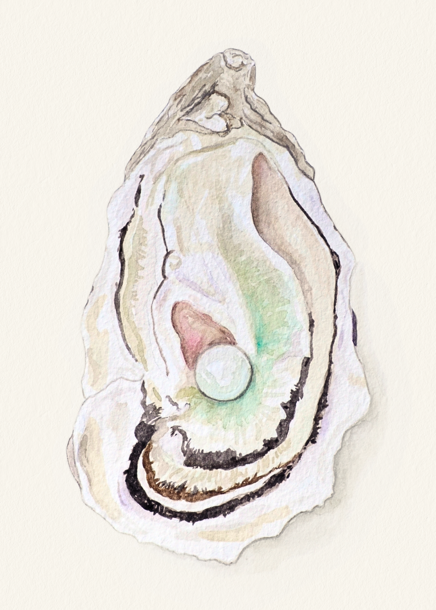 "The Oyster & Her Pearl" – Fine Art Giclée Print