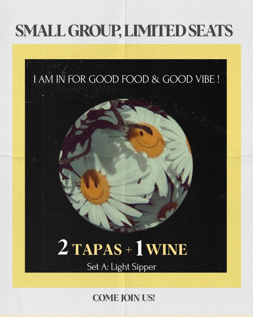 🍽️ Jan.28 2026 - Casual Wine Wednesday— Sip, Sip, Hooray! Set A — 2 Taps + 1 Wine