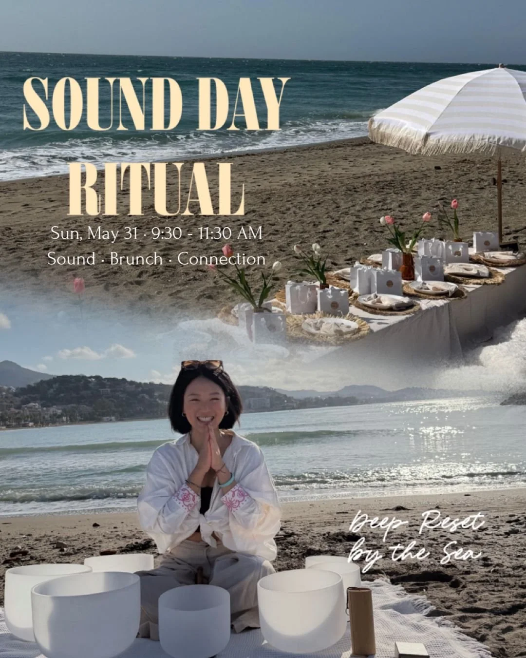 May 31 🌊 Sound Bath Malaga | Sound Day Ritual · Aroma &amp; Brunch by the Sea