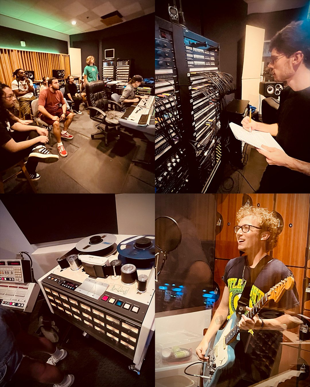 ARC Advanced recording class tracking local band "Foreign Eye" in Studio B to 24-track tape on our Neve console. All of our recording students get hands-on experience mic'ing, tracking, and mixing real bands and artists during the course of