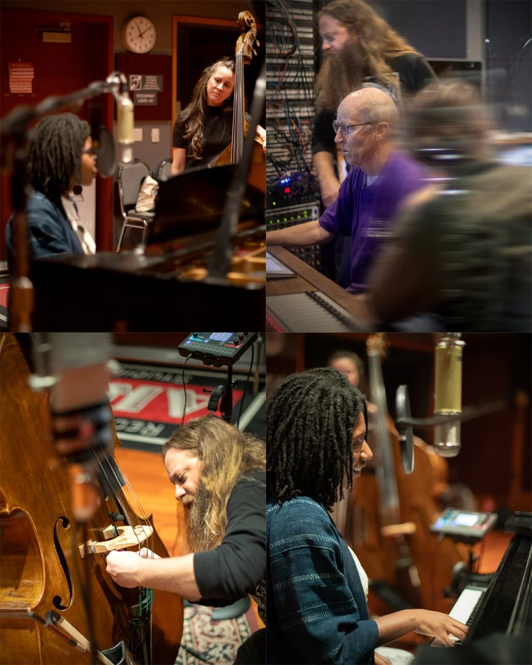 First recording session of the semester!

Fridays are open labs in the recording studios (all four!). Advanced Recording (MUSM 350) &amp; Mixing/Mastering (MUSM 362) students, with ARC's Jon Talbot, are shown here working with the duo project of ARC 