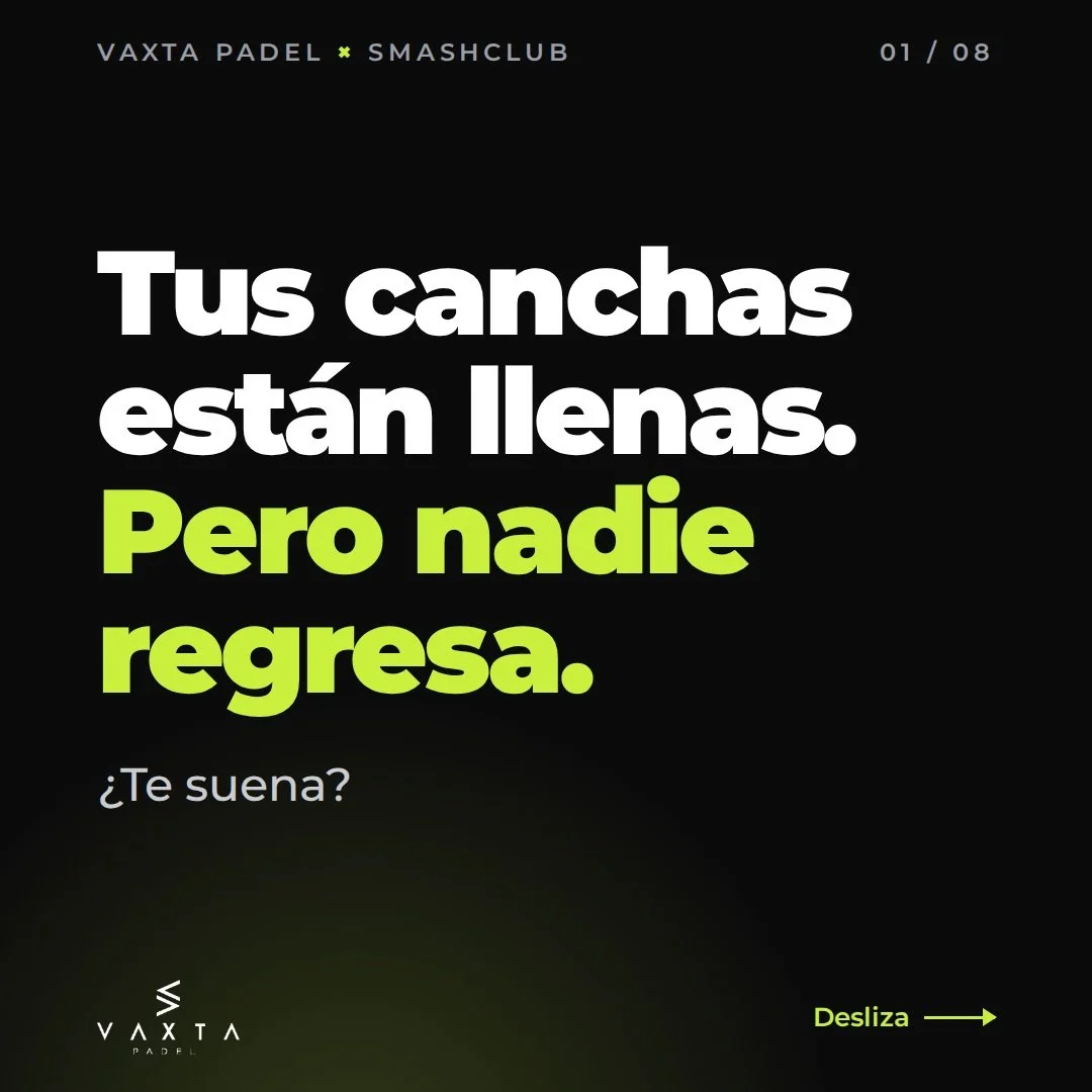 Canchas llenas no significan un club lleno. 🎾

La mayor&iacute;a de los jugadores reservan donde encuentran horario, no donde se sienten parte de algo. Y el d&iacute;a que abre otro club m&aacute;s cerca o m&aacute;s barato, se van.

Smashclub le da