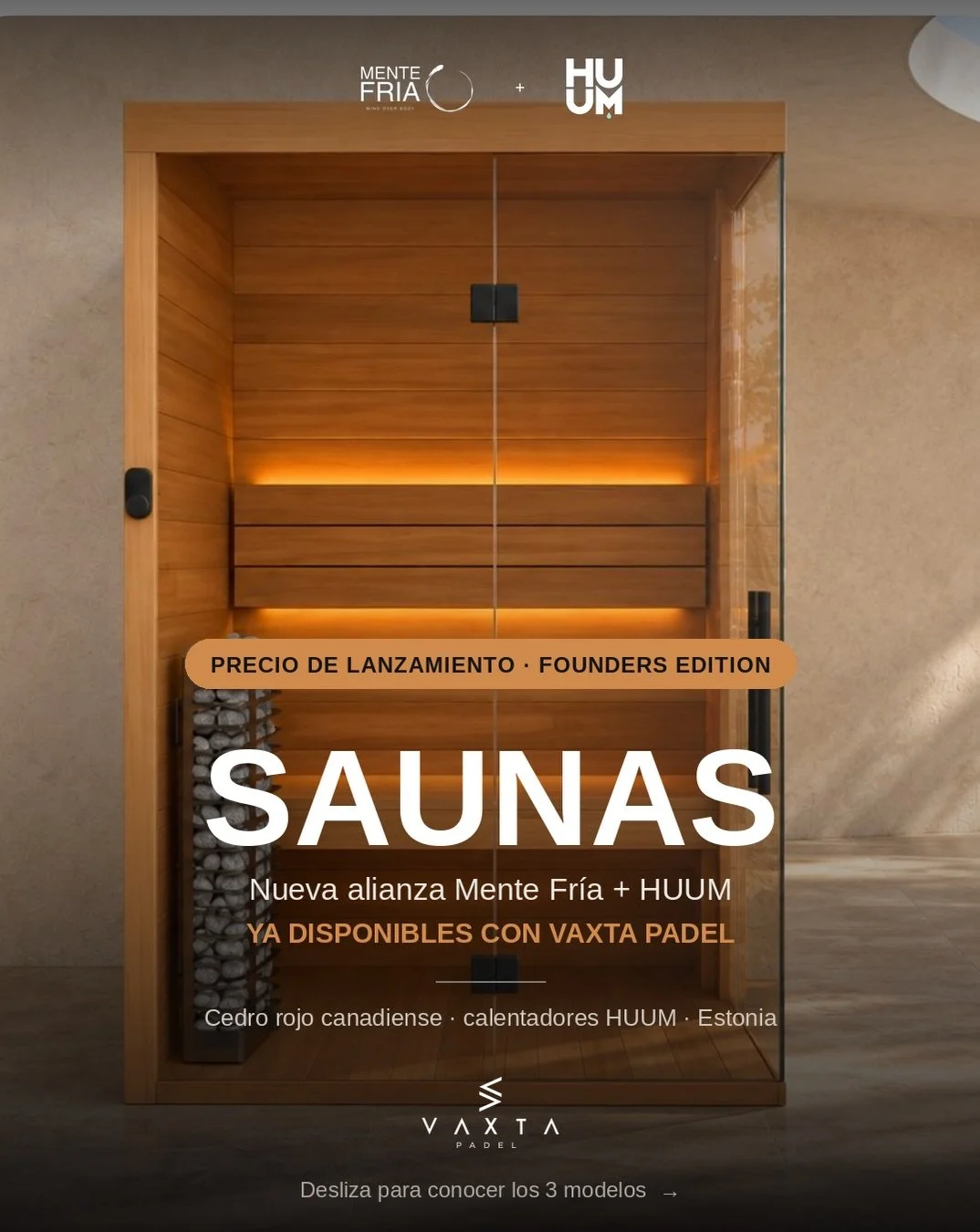 Llevas meses pagando $400 por un cold plunge y un sauna de 20 minutos.

Haz la cuenta de cu&aacute;nto gastas al a&ntilde;o.

Ahora imagina tenerlo en tu casa, sin fila y sin reservaci&oacute;n.

🔥 Lanzamos SAUNAS Mente Fr&iacute;a + HUUM 
&mdash; e