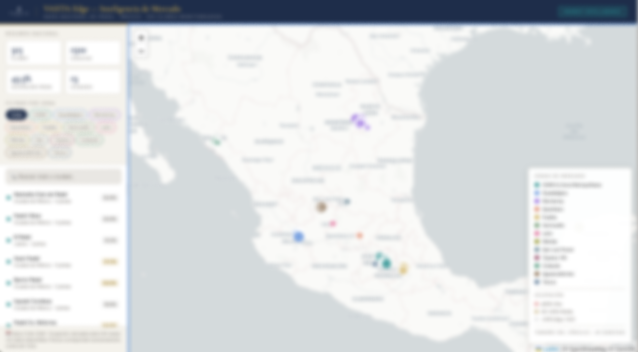 Mapa Interactivo del Mercado de Padel en México elaborado por Vaxta Edge