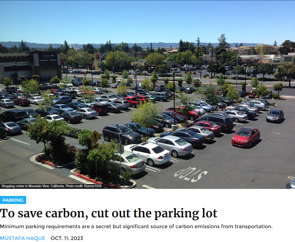 To save carbon, cut out the parking lot