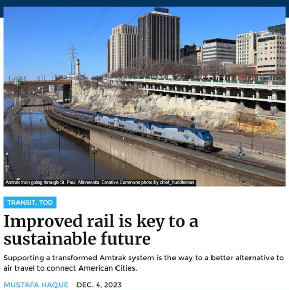 Improved rail is key to a sustainable future