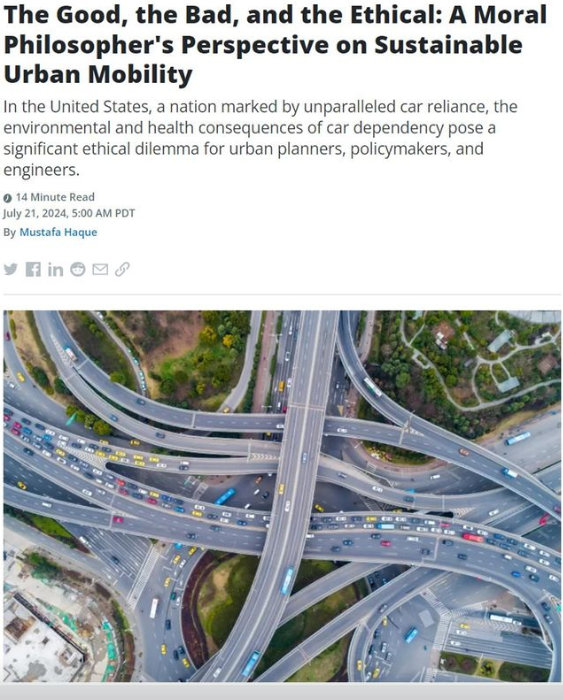 The Good, the Bad, and the Ethical: A Moral Philosopher's Perspective on Sustainable Urban Mobility
