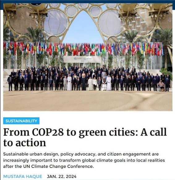 From COP28 to green cities: A call to action