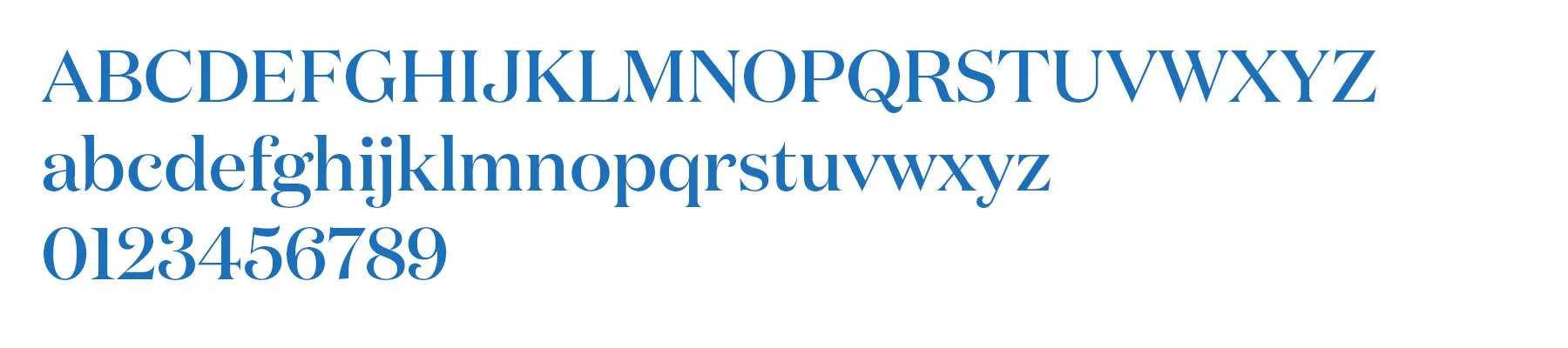 Full alphabet in Domaine Display typeface