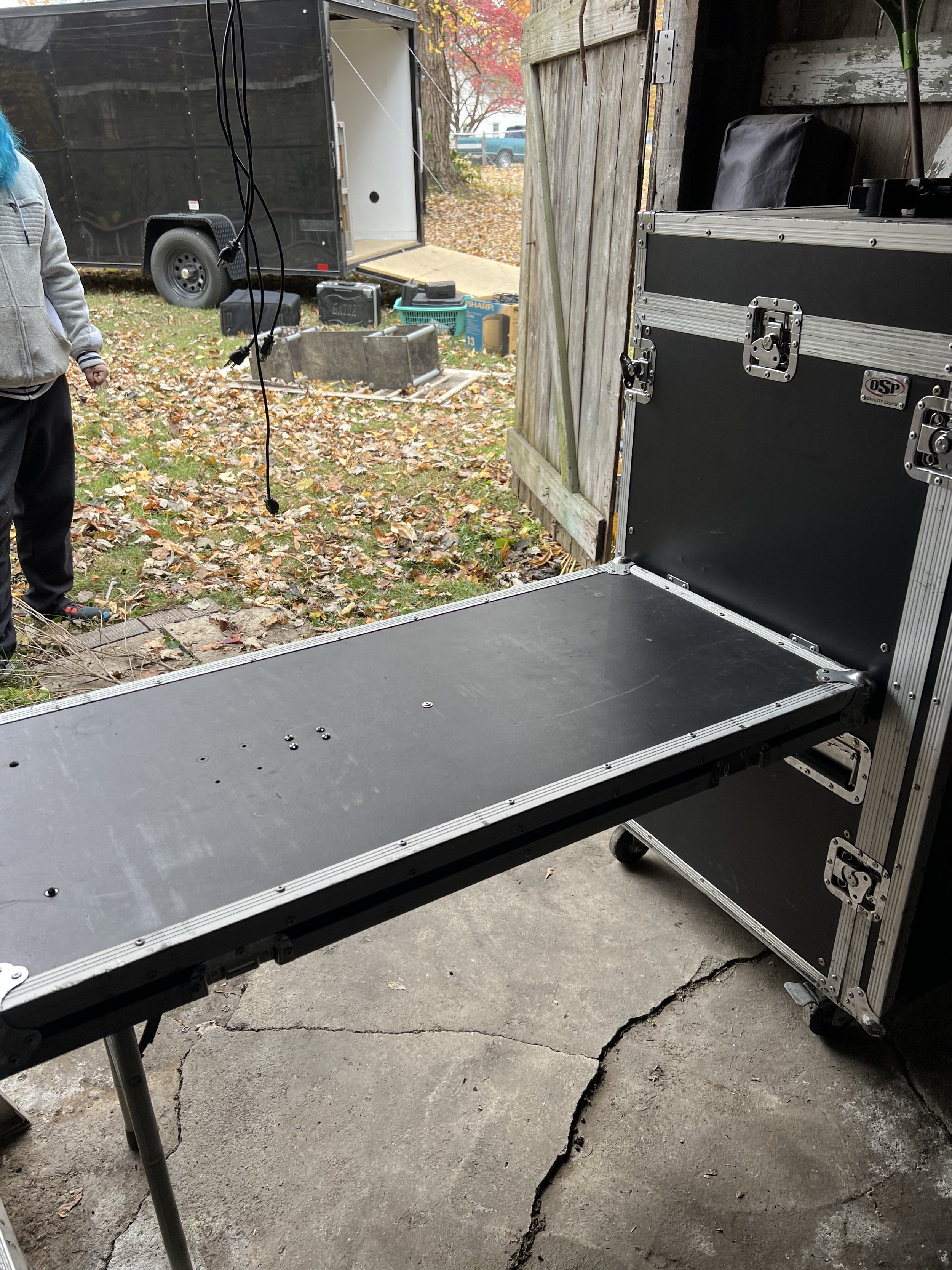 TALL RACK WITH TABLE $350-SOLD!