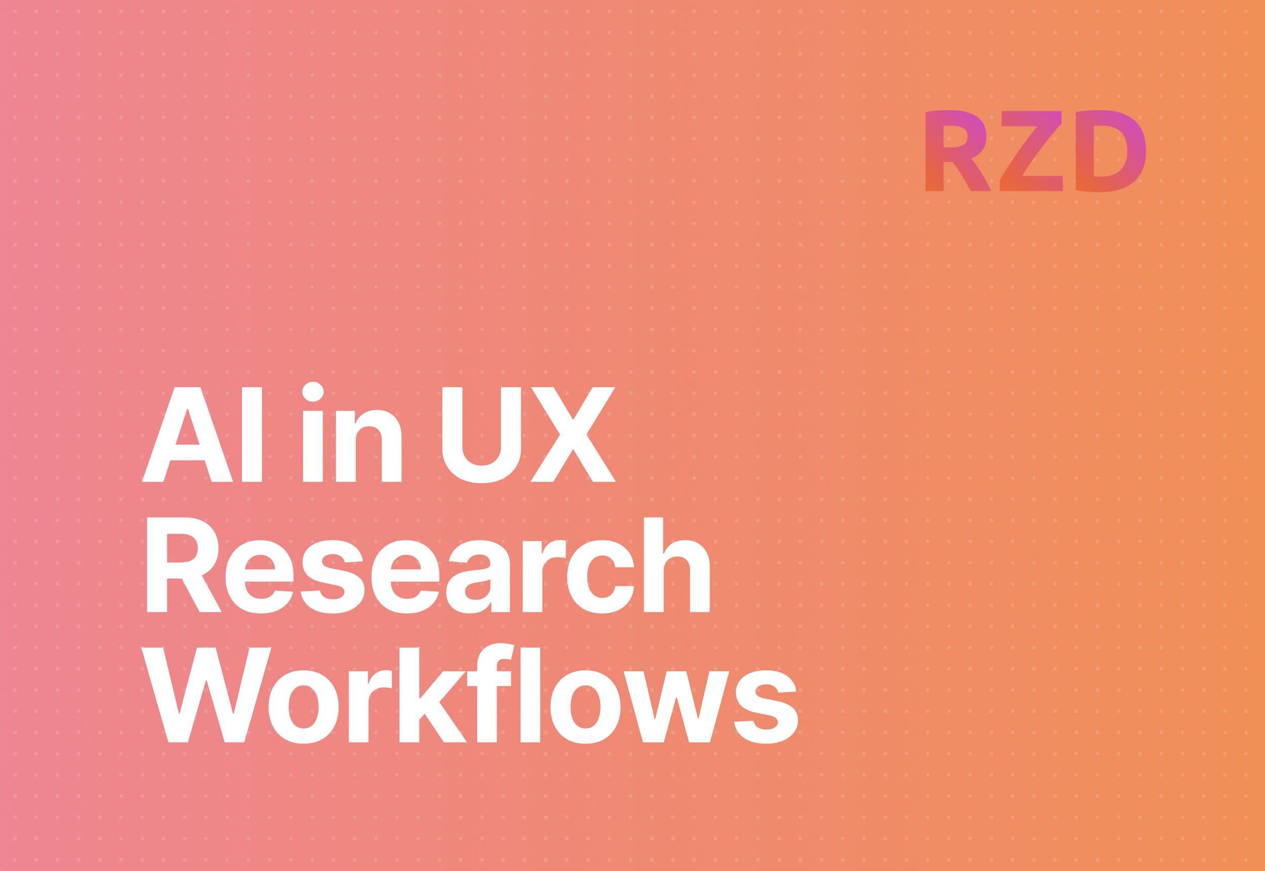 How to approach AI in UX research workflows