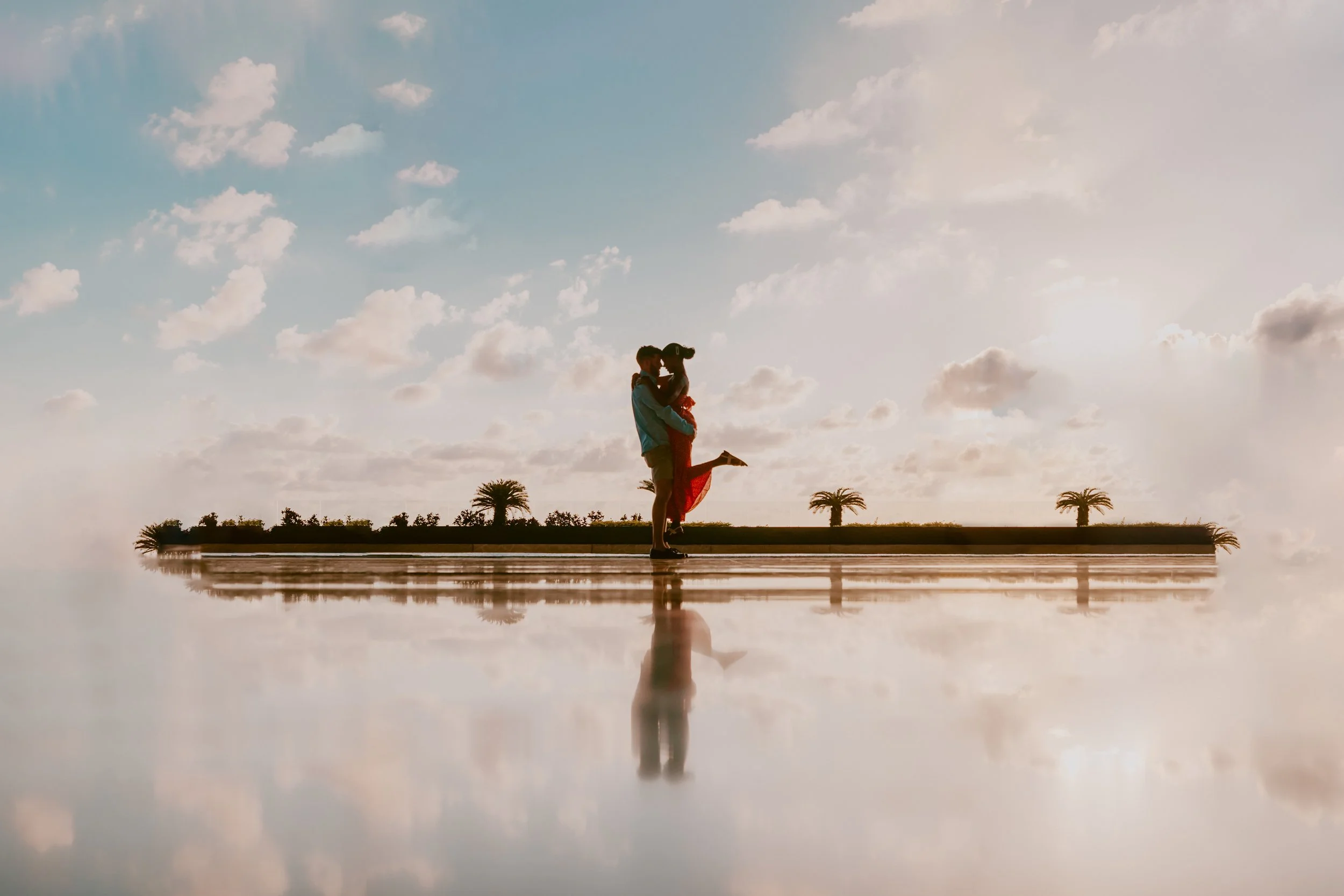 Wedding Couple dancing at Riviera Maya Resort in Cancun Mexico.