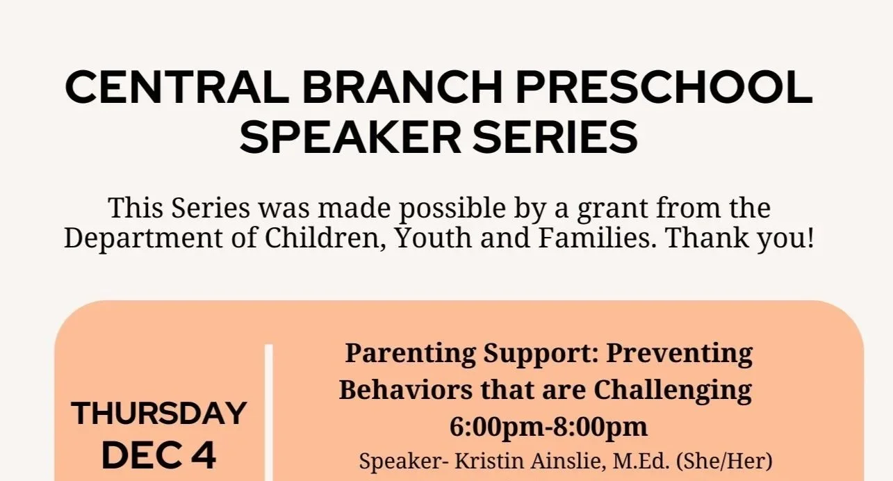 Central Branch Preschool Speaker Series