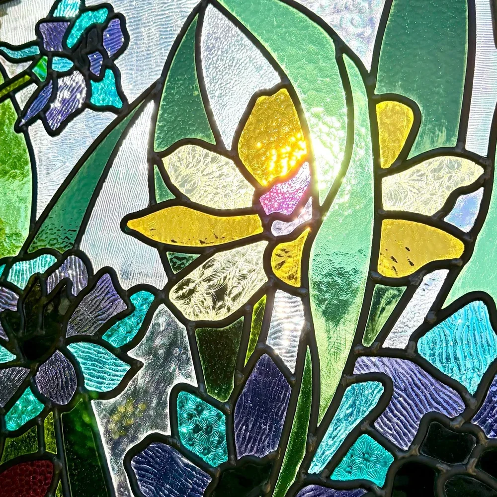 EricaAnn Glass Studio, smaller Stained Glass Art works, including small flowers and table-top sized items