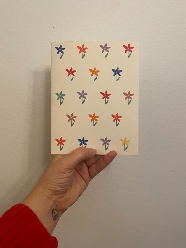 Jardin fleur - Carte de souhait