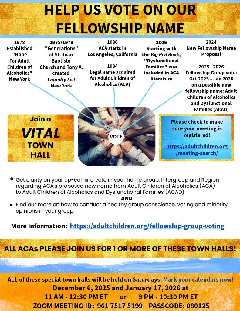 flyer for proposed Jan. 2026 ACA name change