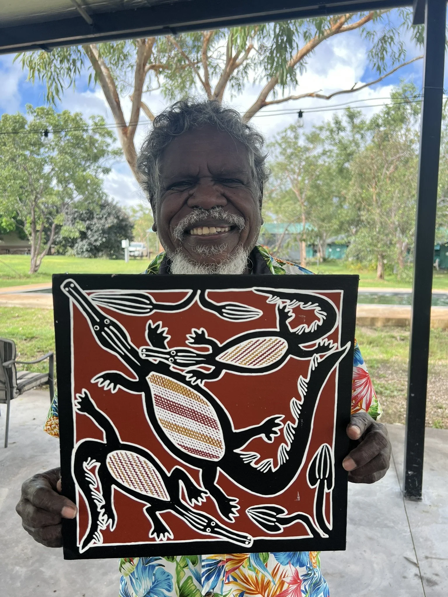 Crocodile Family painting