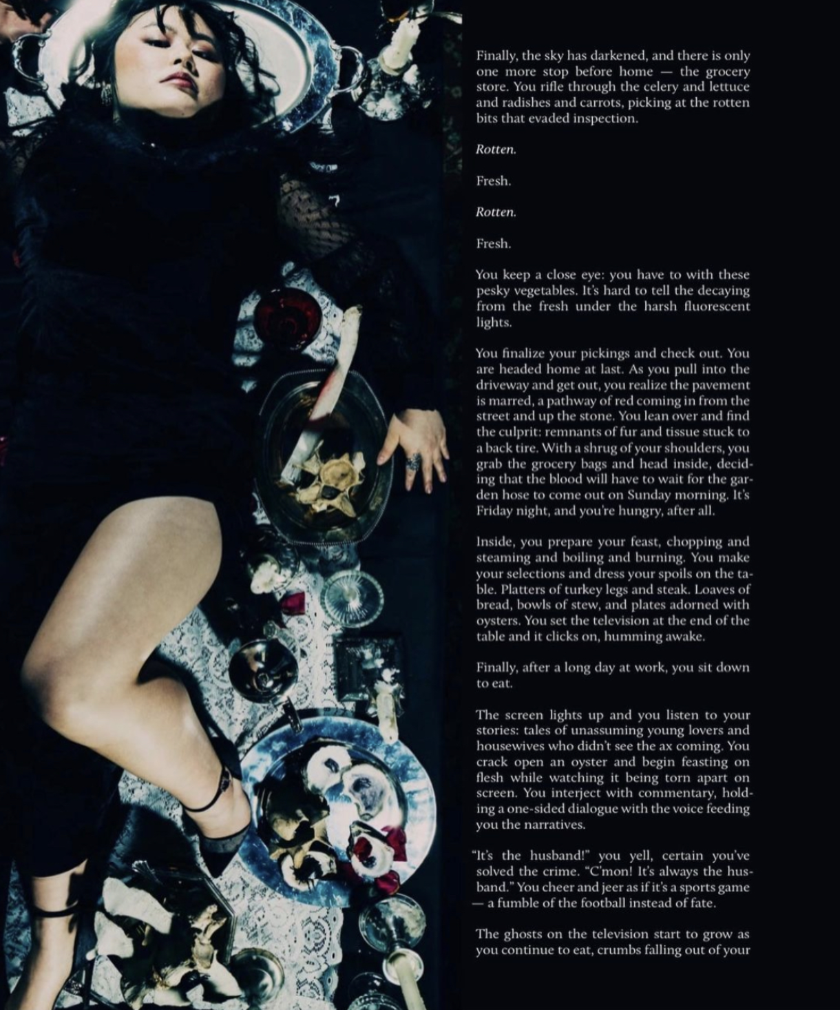 Styling for SPARK No.20: Consuming Mortality, 2023