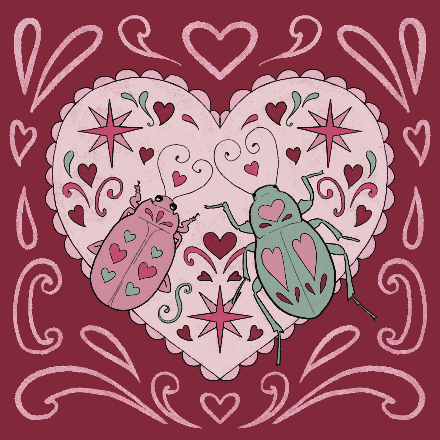 2026 Valentine's Day Card Illustration