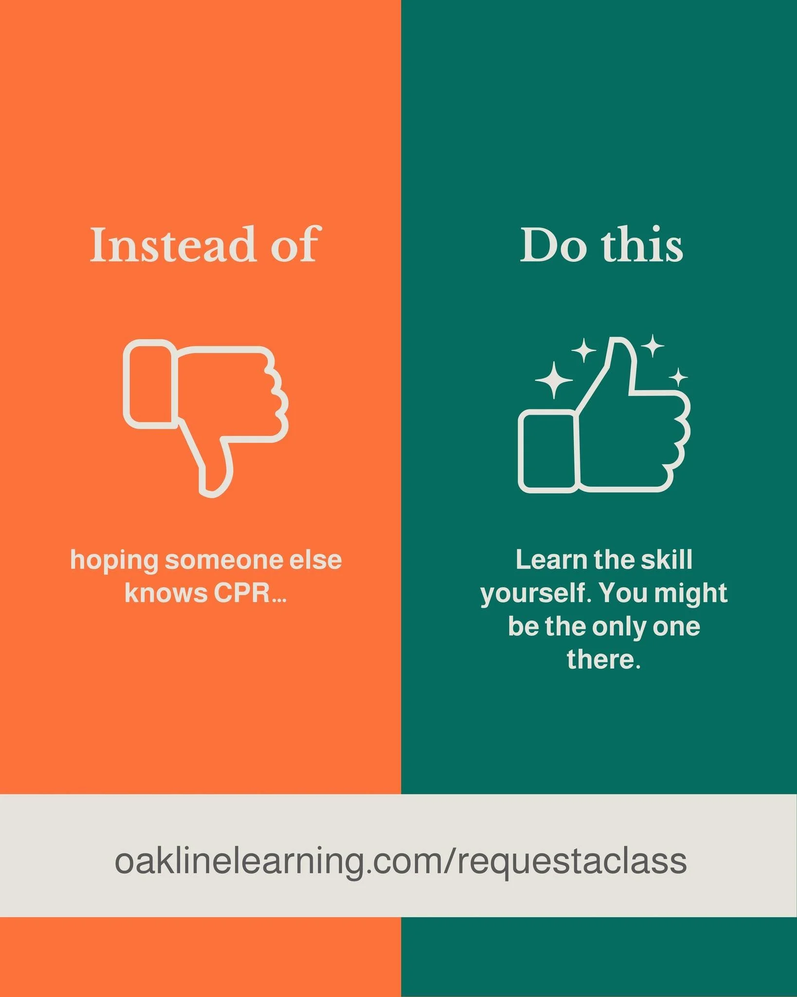 🫣 Hoping someone else knows what to do doesn&rsquo;t save lives.
You&rsquo;re not just a bystander&mdash;you're the one who steps up.
🖱 Learn how: oaklinelearning.com/requestaclass
#FirstResponderMindset #OwnIt #OakLineLearning
