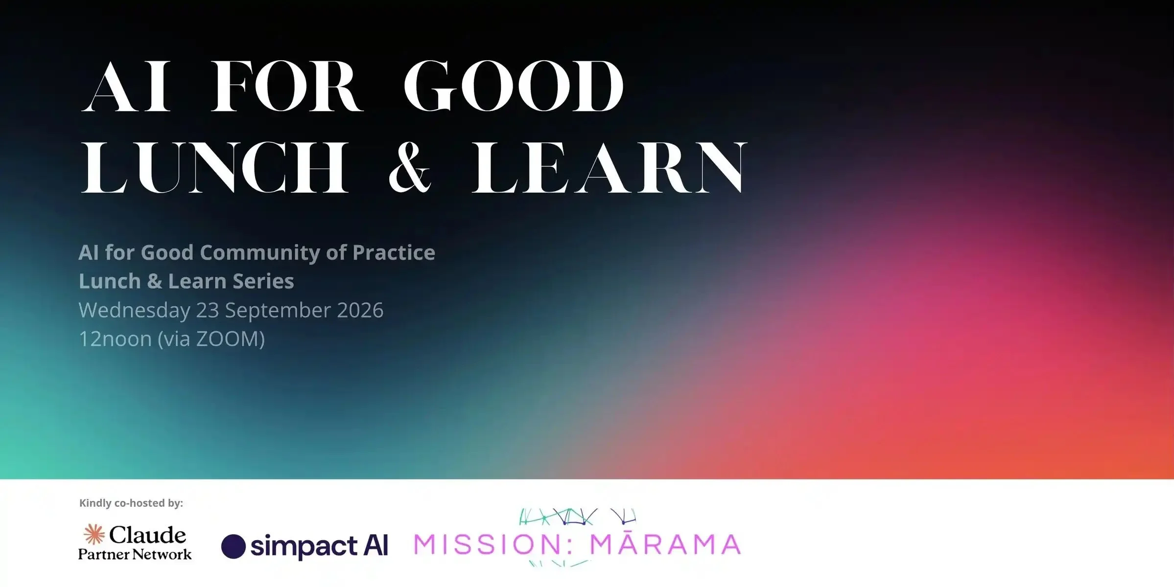 AI for Good, together: introducing our Lunch &amp; Learn community of practice!