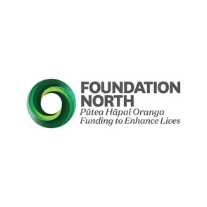 Foundation North logo featuring a green circular design and text