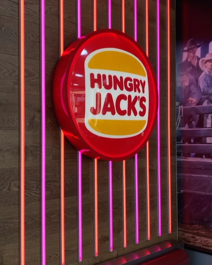 The Burgers are Better at Hungry Jacks 🍔 Recent signage and LED strip works for Hungry Jacks to deliver an updated and more warming dining experience for their customers 💡