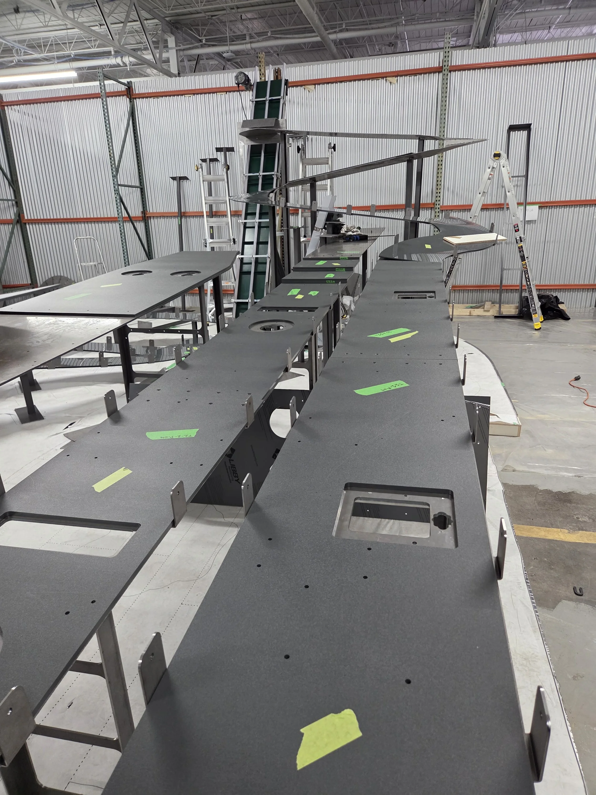 Test installation and alignment in warehouse