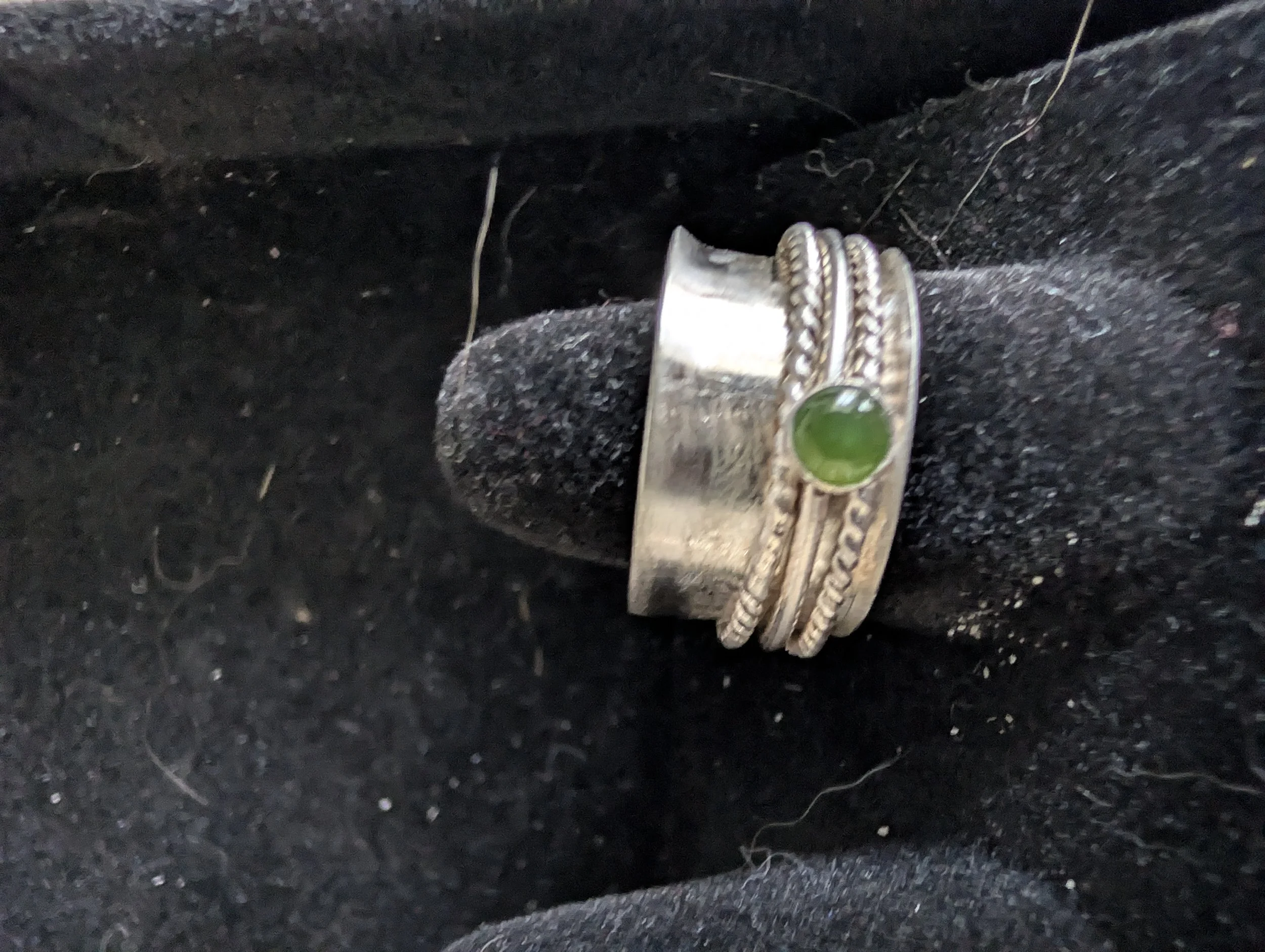 Jade Stone spinner Ring
