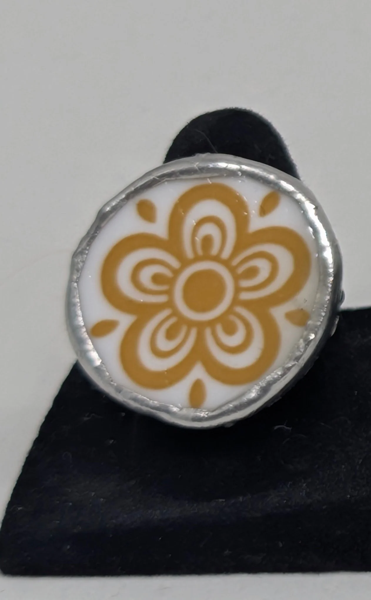 Corelle Golden Butterfly Flower Ring
