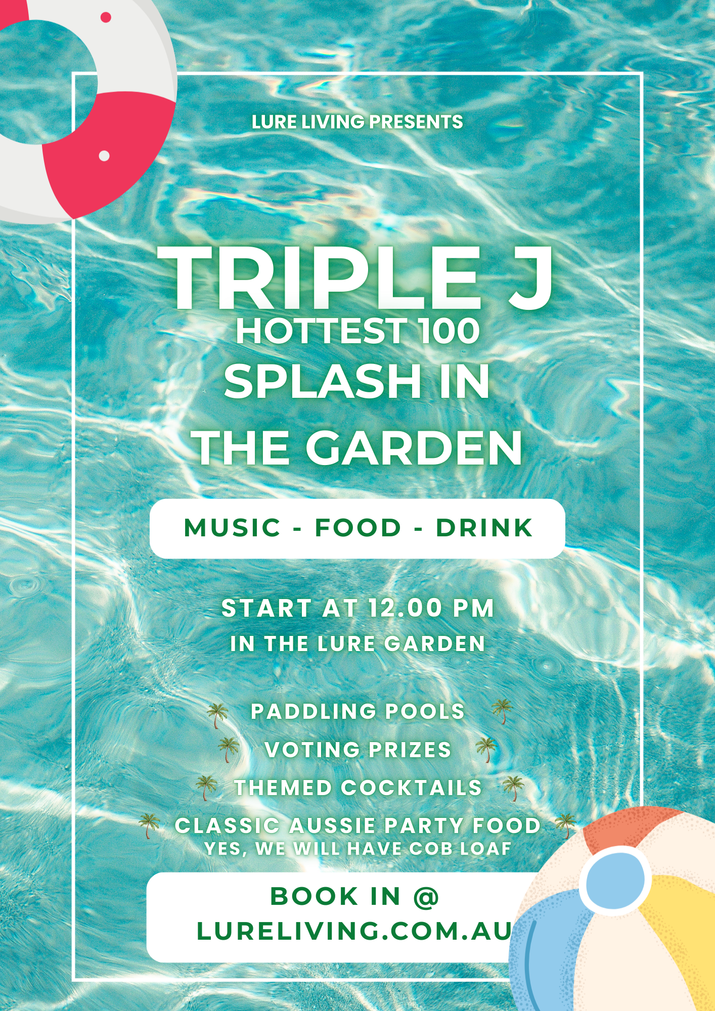 Teal and White Playful Summer Party Flyer.png