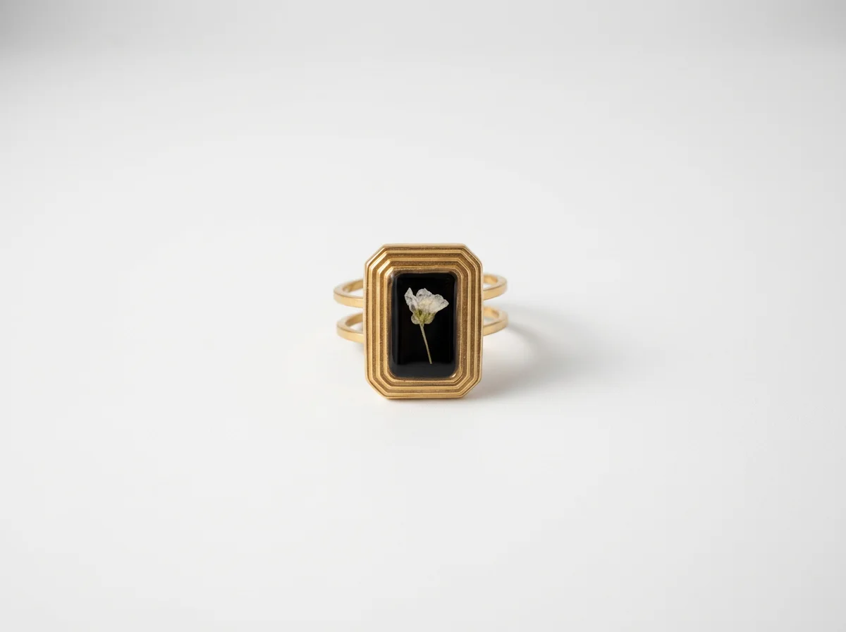 Adjustable Gold Alyssum Garden Ring