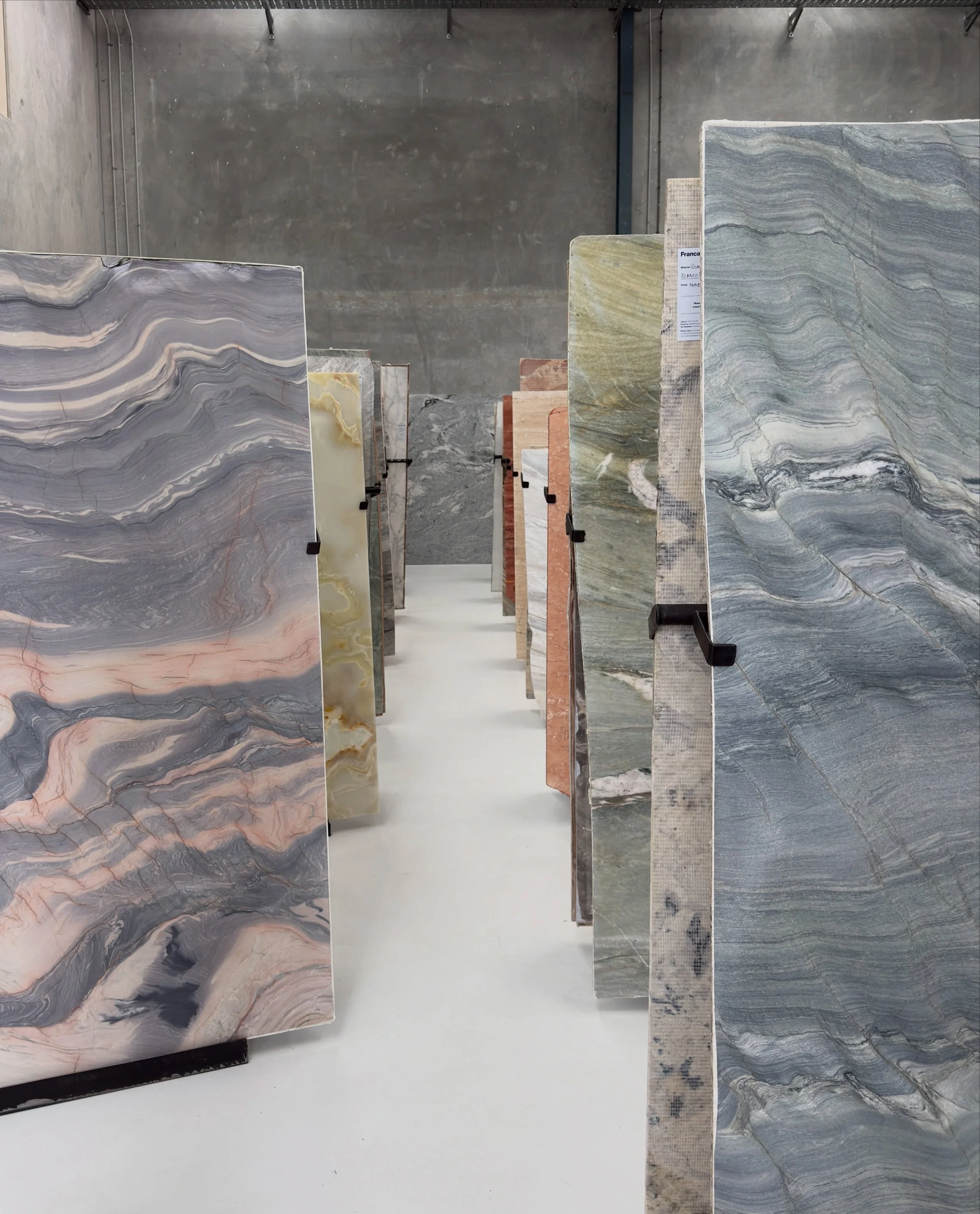Natural stone has the ability to take my breath away.

I could get lost weaving through these slabs of art, running my hands across every surface and imagining the homes they&rsquo;ll one day become part of.

Bravo to Scott &amp; Francesca on the mag