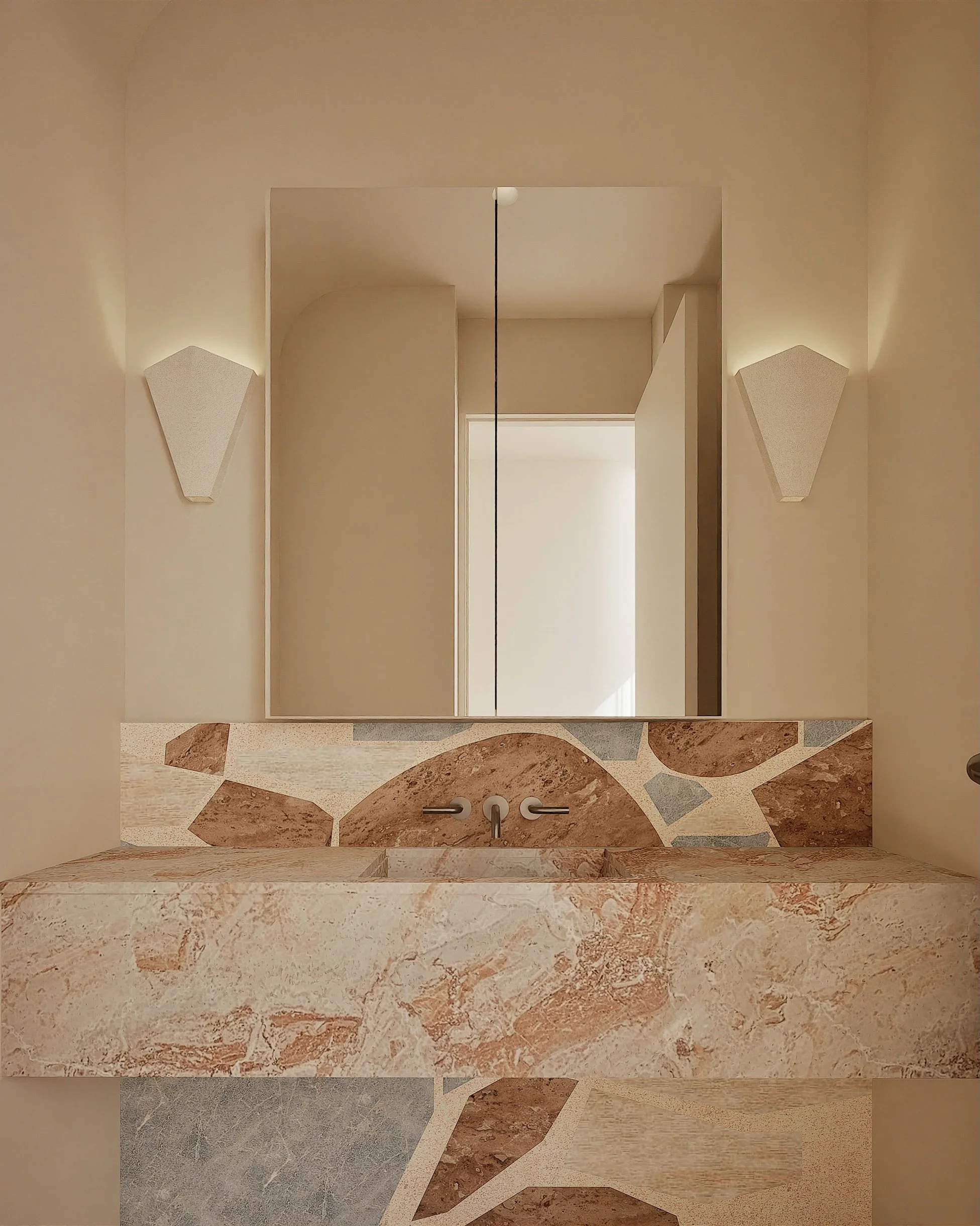 When our clients said &ldquo;Let&rsquo;s do a fun feature terrazzo tile&rdquo;, I was immediately on board 🤍

Creating a moment at the entry to the home, the terrazzo flooring continues into the powder room, bringing colour, movement and a little un