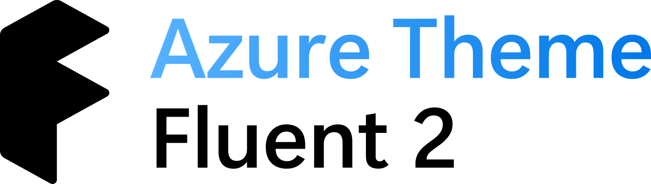 Fluent logo with Azure Theme text in blue gradient above Fluent 2 text
