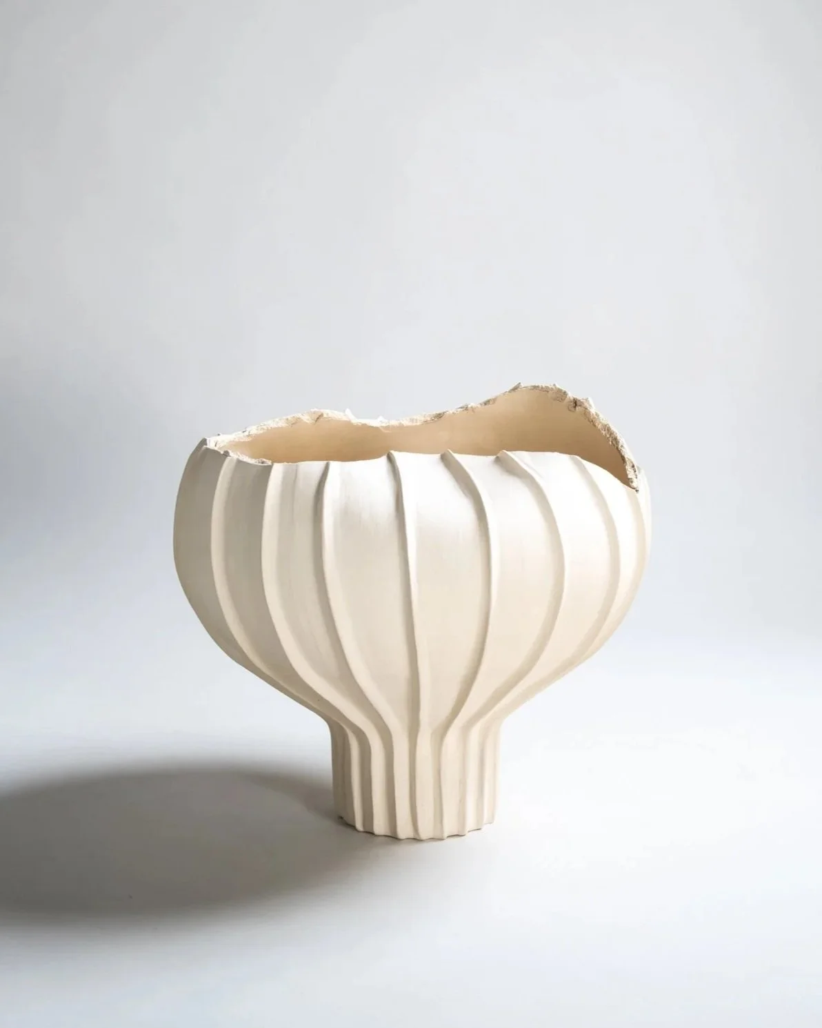 White Ceramic, Japanese Vase, Ceramic Vase