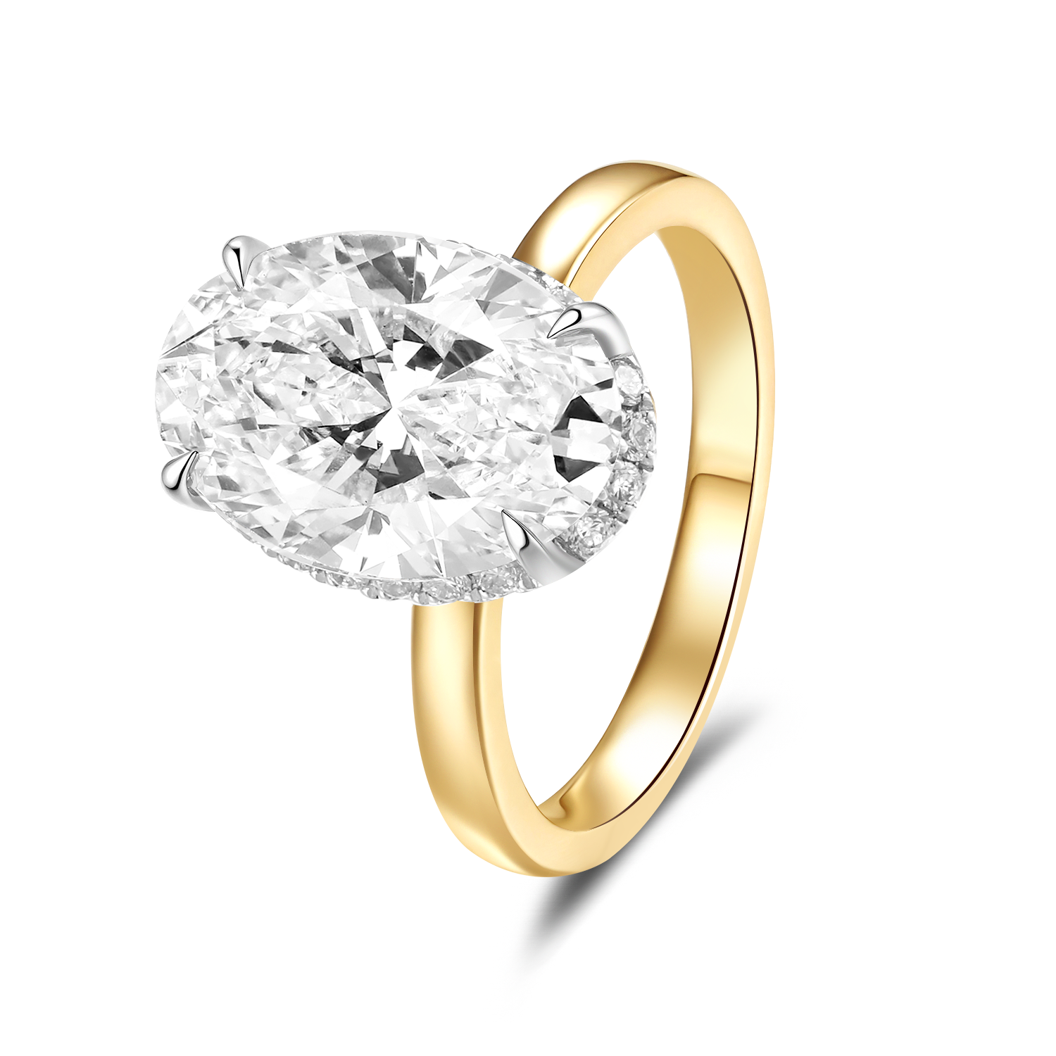 Tucked Halo Setting with Dual Tone Design