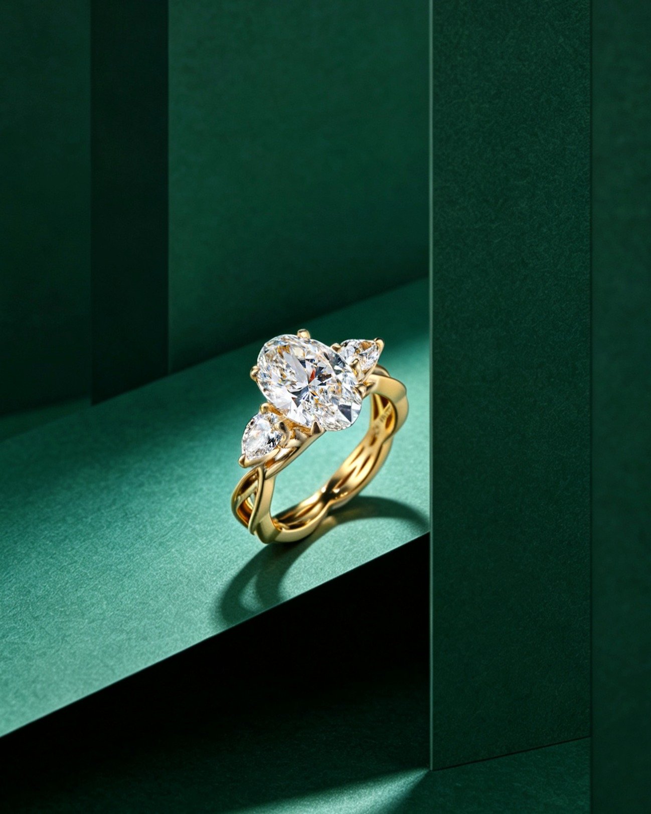 EP.216
Custom Engagement Ring featuring a 2.5CT Oval Natural Diamond set on 18K Yellow Gold with intertwining metal work transitioning into a floral basket
#jewelrydesigner #finejewelry #danielyujewelry #customjewelry #engagementring