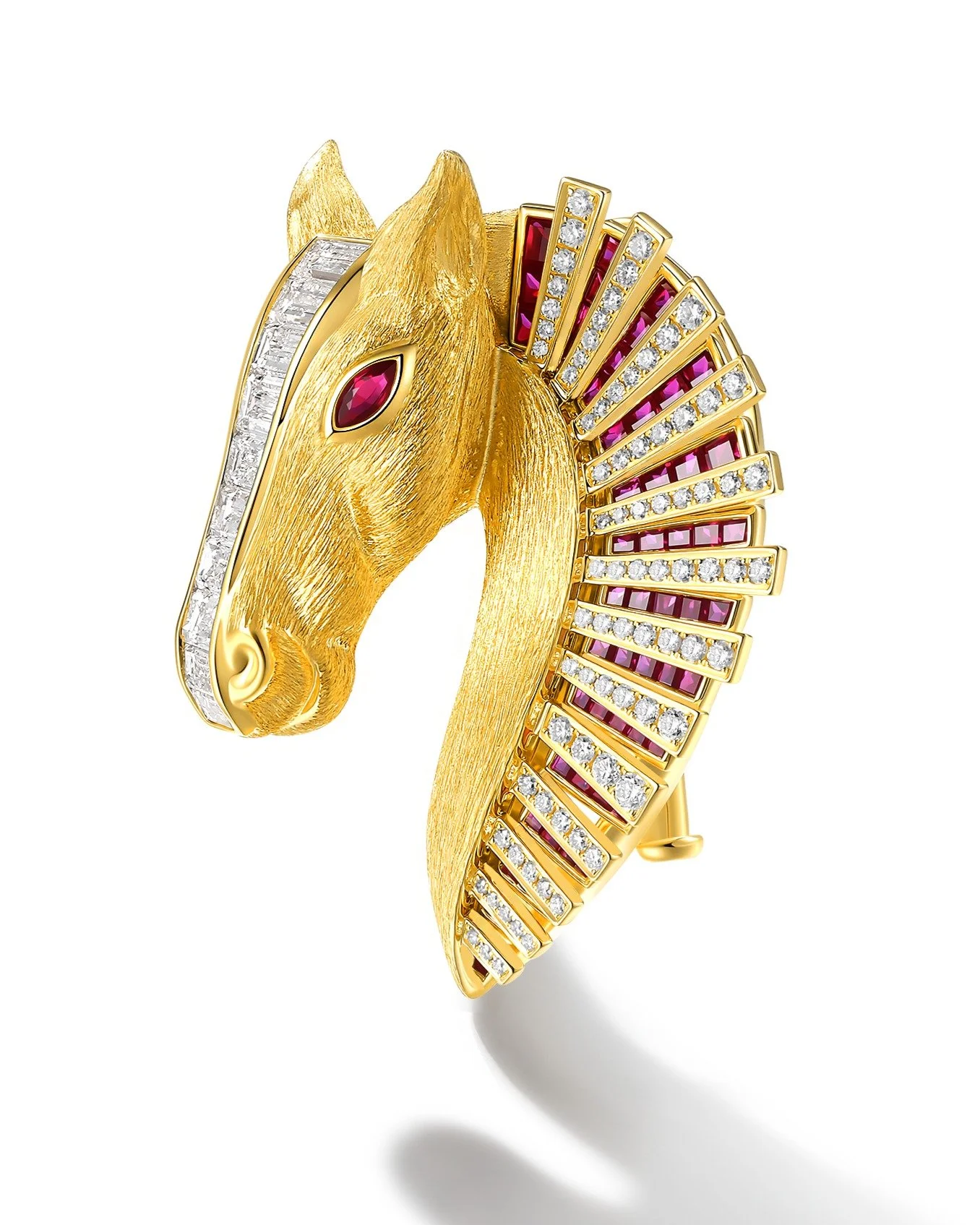 Fire Horse Brooch - A horse, not as an image, but as force &mdash; fire, speed, instinct, and motion. Wish me luck and fortune moving ahead this year!

#jewelrydesigner #finejewelry #danielyujewelry #customjewelry #highjewelry