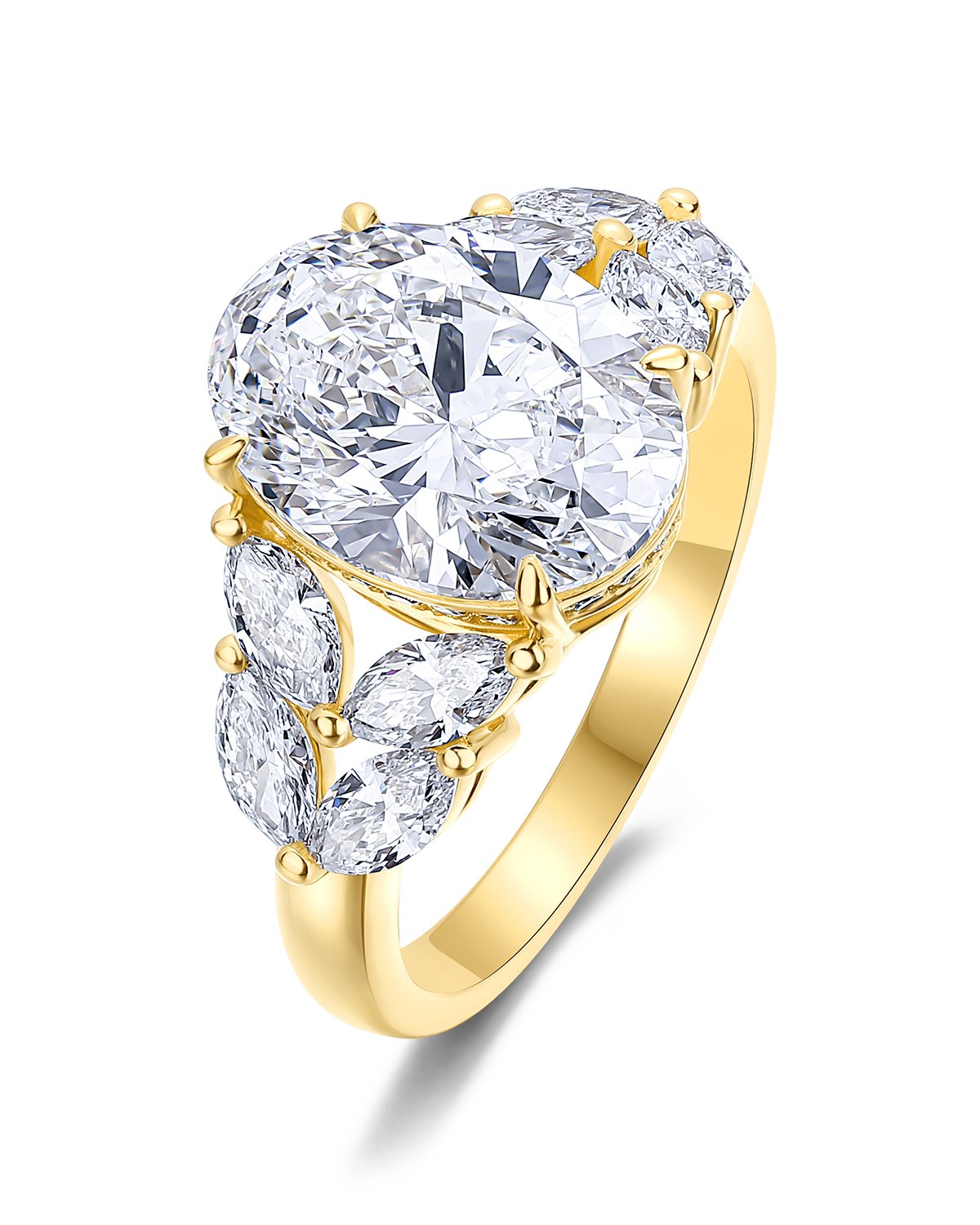 Olive Wreath with a 4CT Oval Diamond