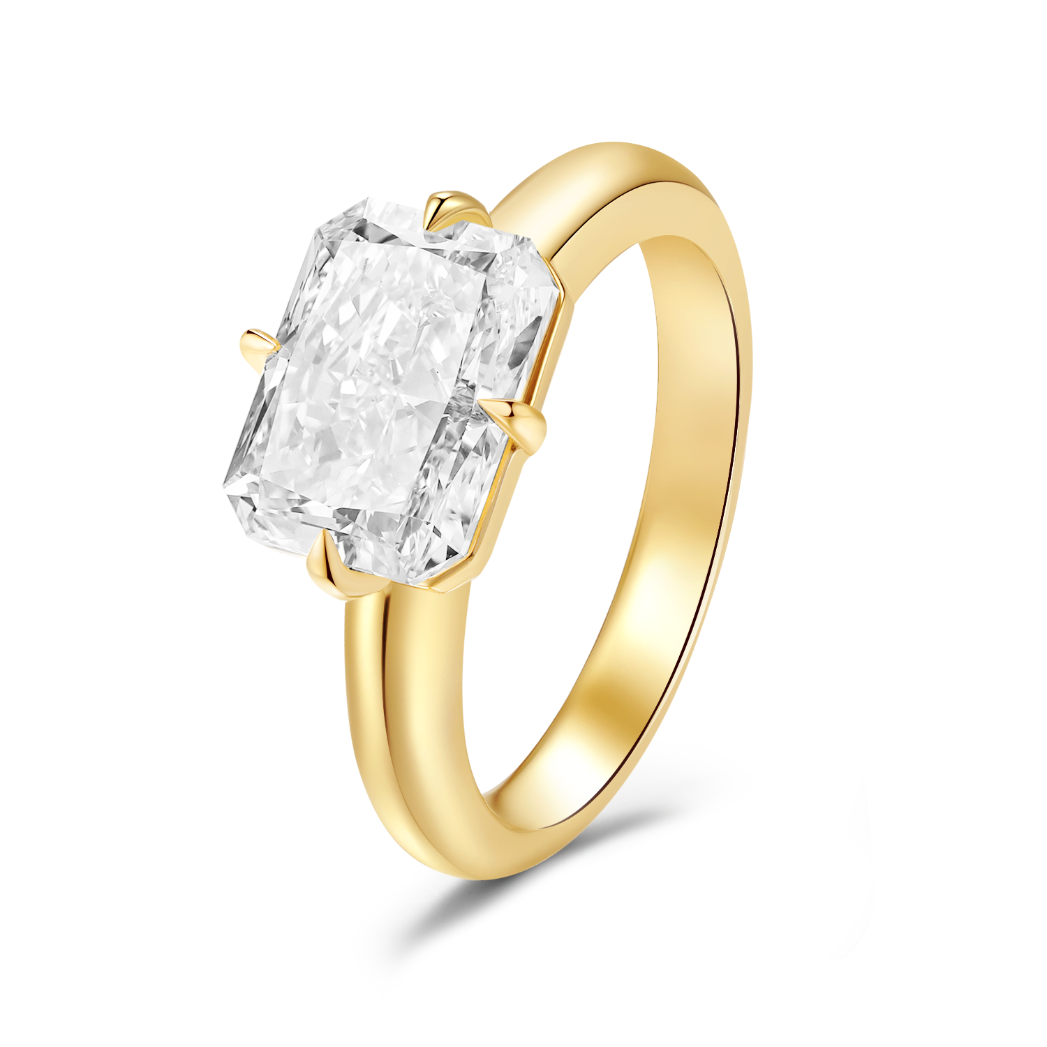 Compass Setting East-West Orientation Diamond Ring