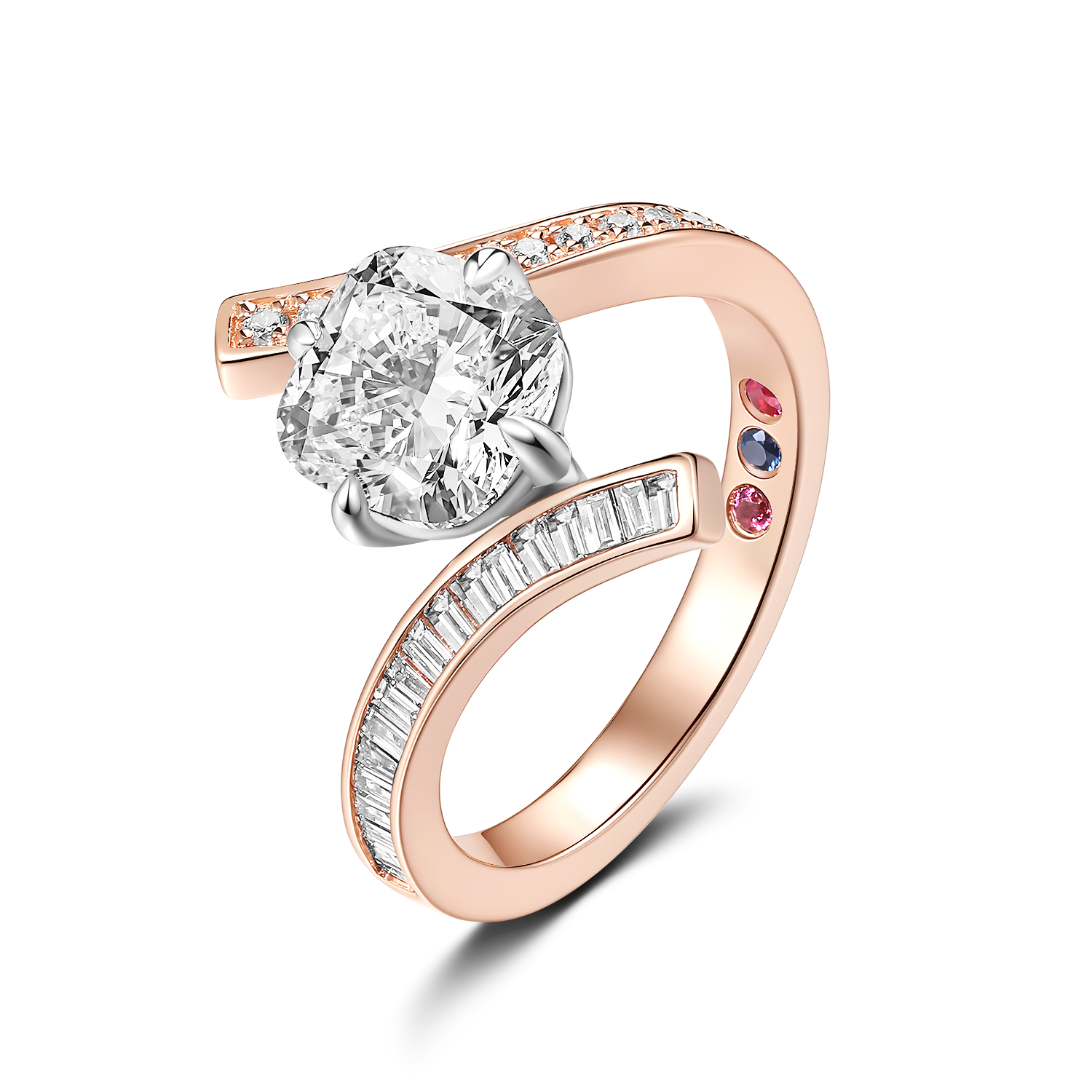 Bypass Setting with Floral Basket Detail