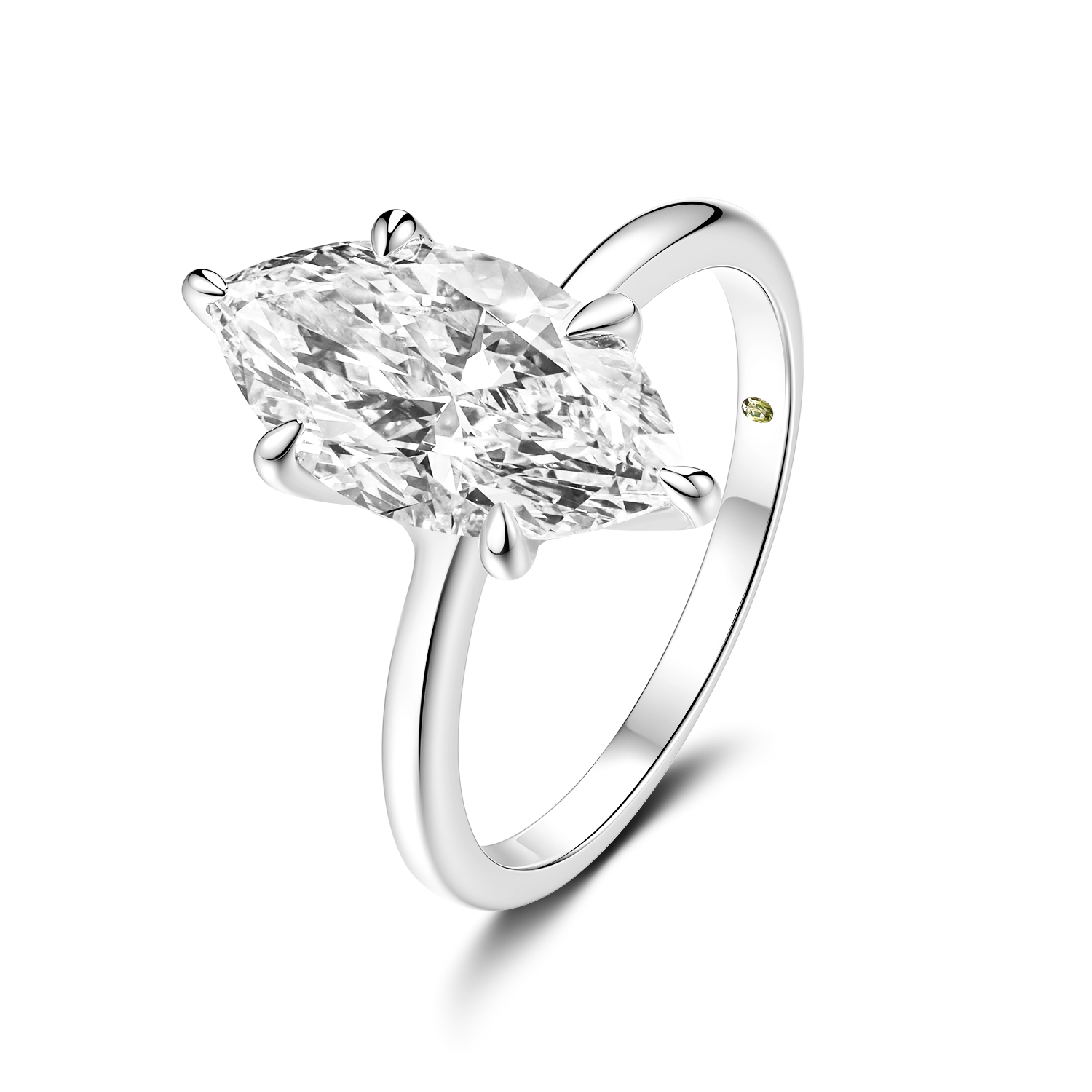 Solitaire Setting Marquise Diamond Ring