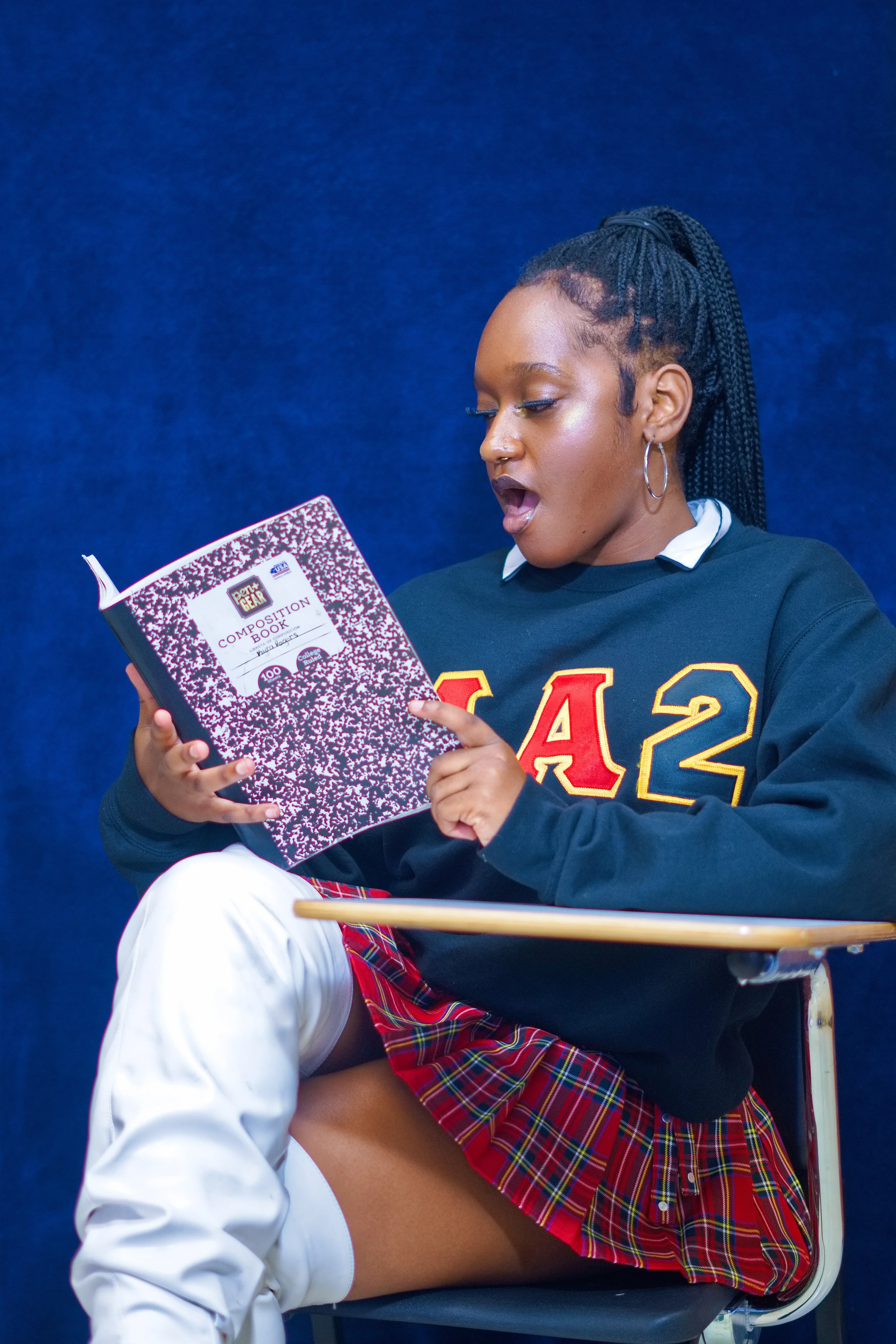 HA2 studio photoshoot notebook