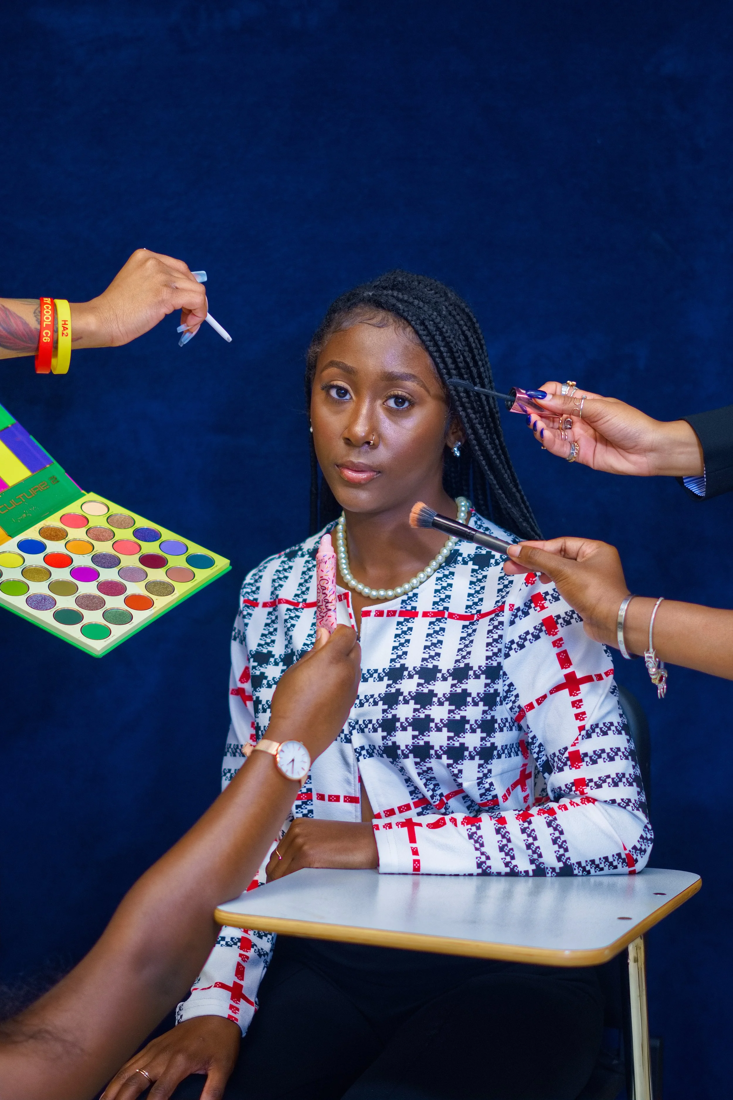 HA2 studio photoshoot make up