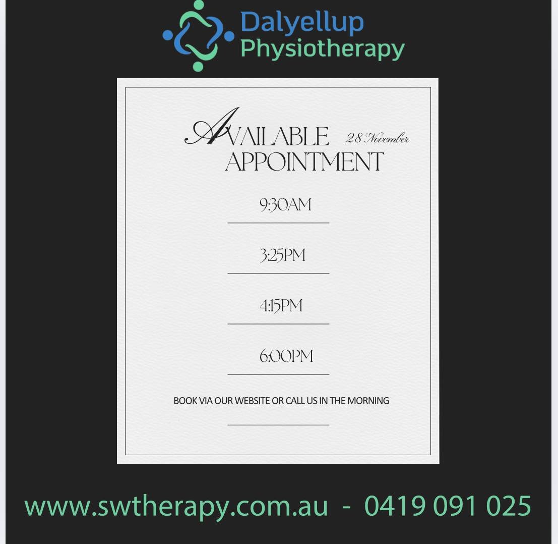 💙💚 THURSDAY AVAILABLE APPOINTMENTS 💚💙

Jump online or give us a call tomorrow!